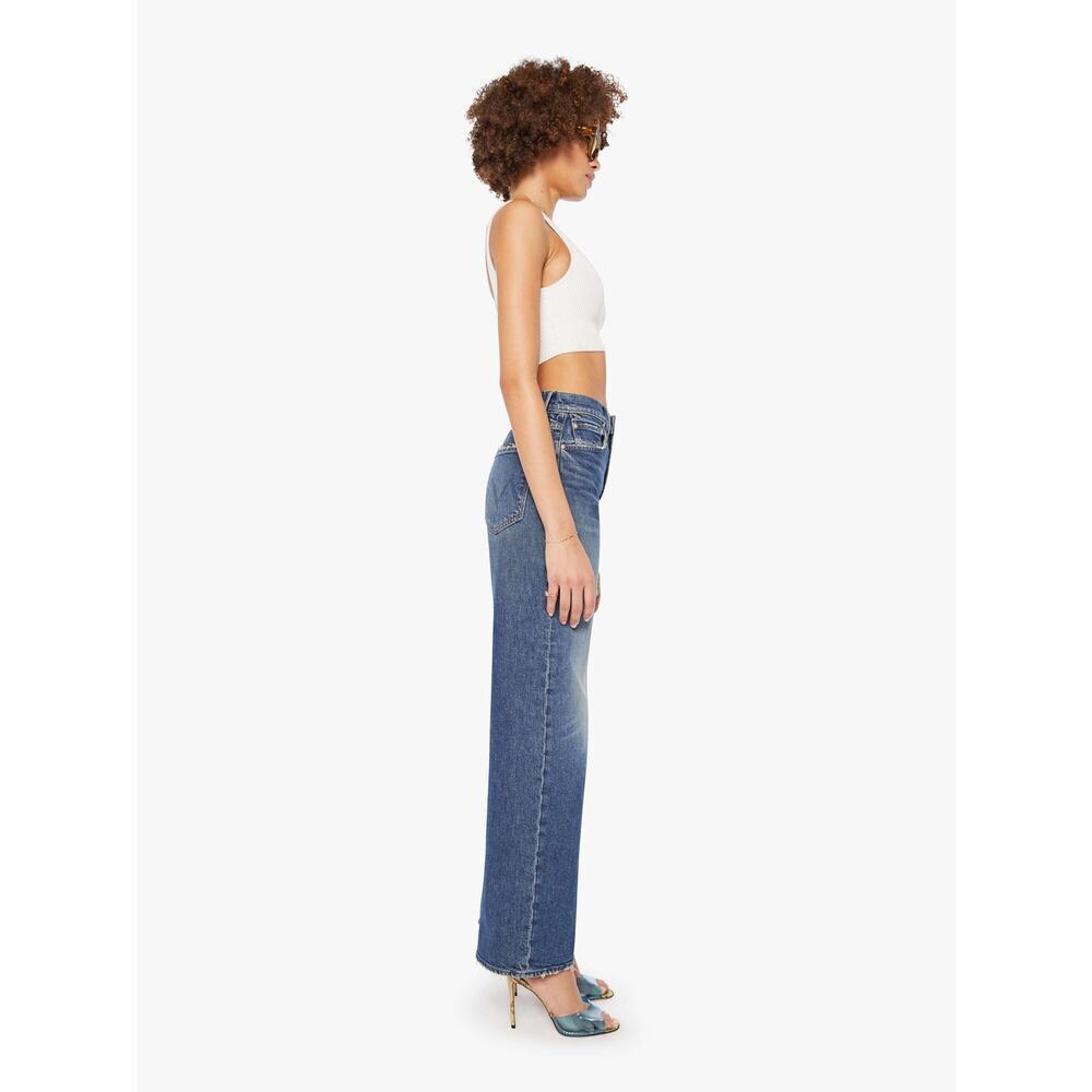 Mother Women's The Lasso Sneak Wide Leg Jeans Punk Nouveau Size 25 NWT - Picture 3 of 11